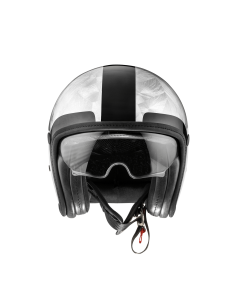 PREMIER-VINT. EDIZIONE PLATINO. CASCO SCOOTER OPEN FACE IN CARBONIO Nero