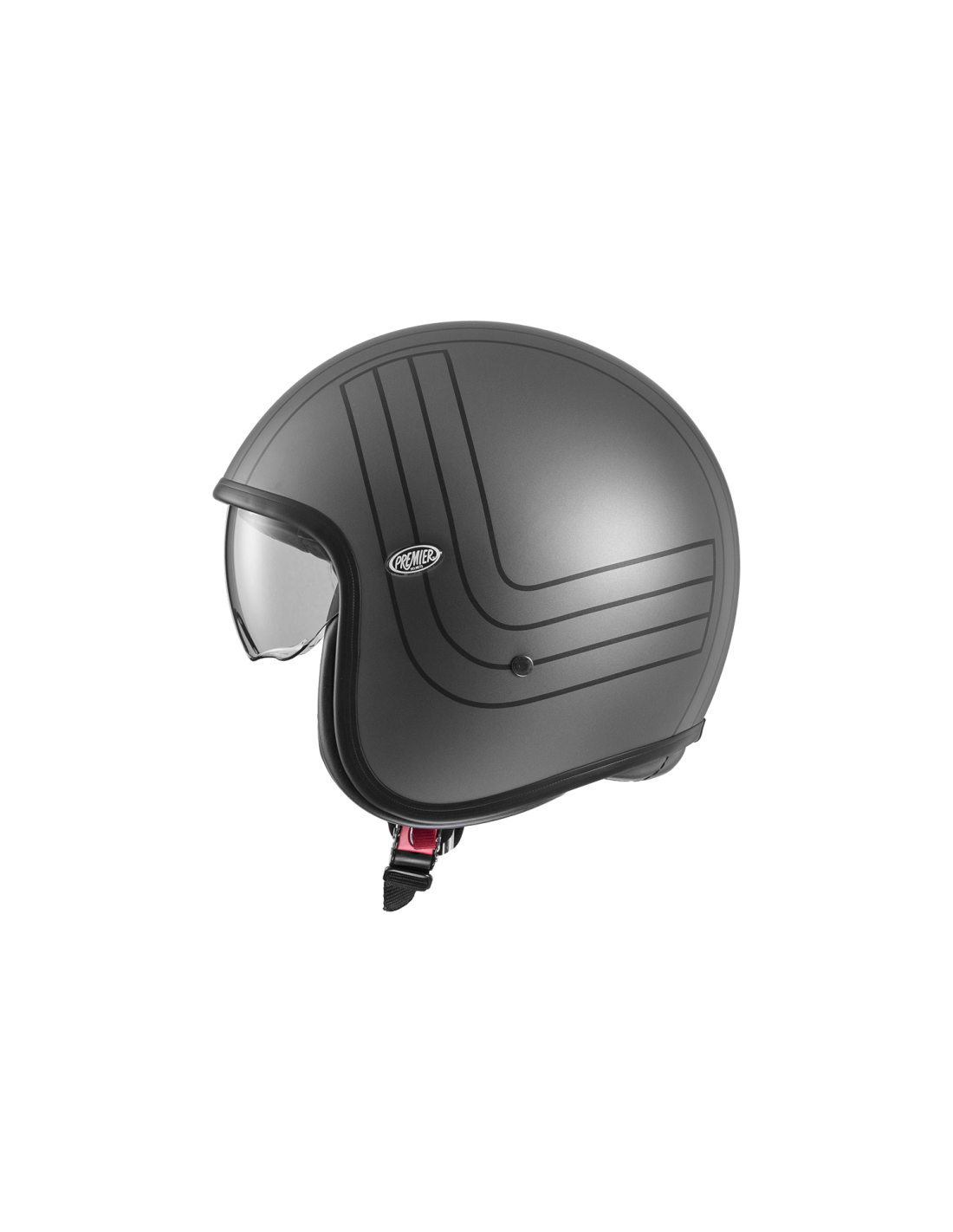 Casco Moto Integrale Vintage Premier MX BL17 BM Grigio Nero Opaco Vendita  Online 