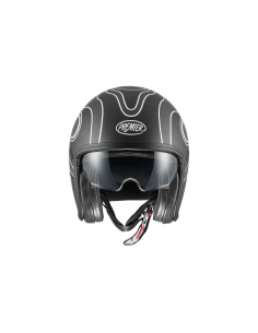 PREMIER-VINT. EDIZIONE PLATINO. CASCO SCOOTER OPEN FACE IN CARBONIO Nero