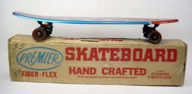Skateboard Premier d'époque, photographie d'archive