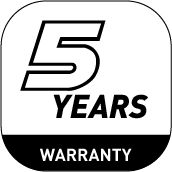 Five-years warranty